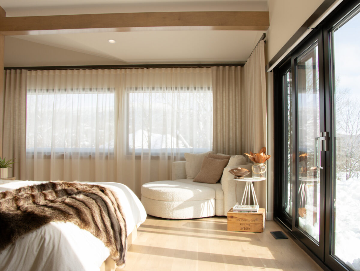 Chambre design intérieur style japandi