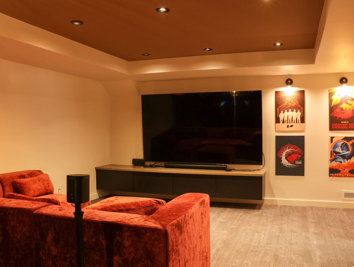 cinéma maison sous-sol Lac-beauport