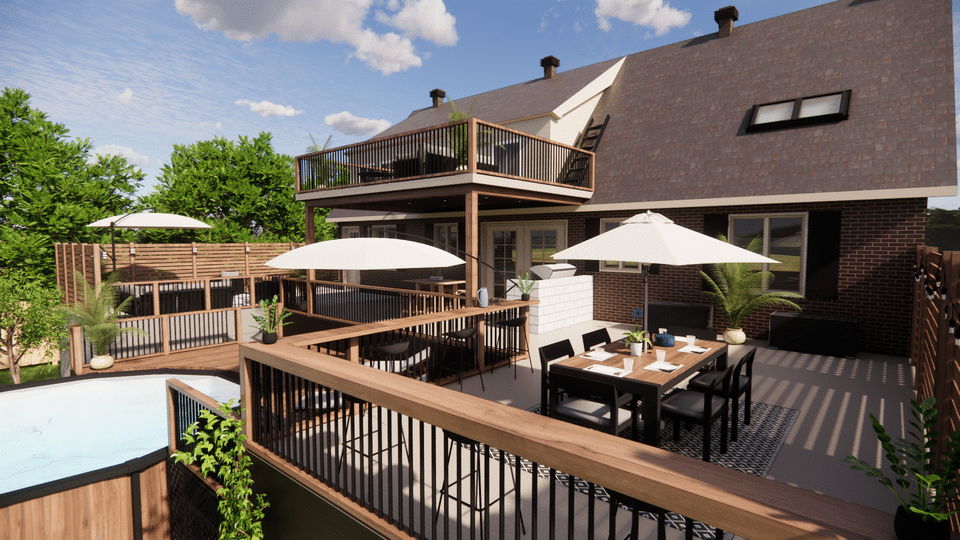 Exterior terrace covering