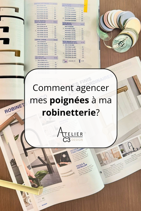 Comment agencer mes poignées à ma robinetterie